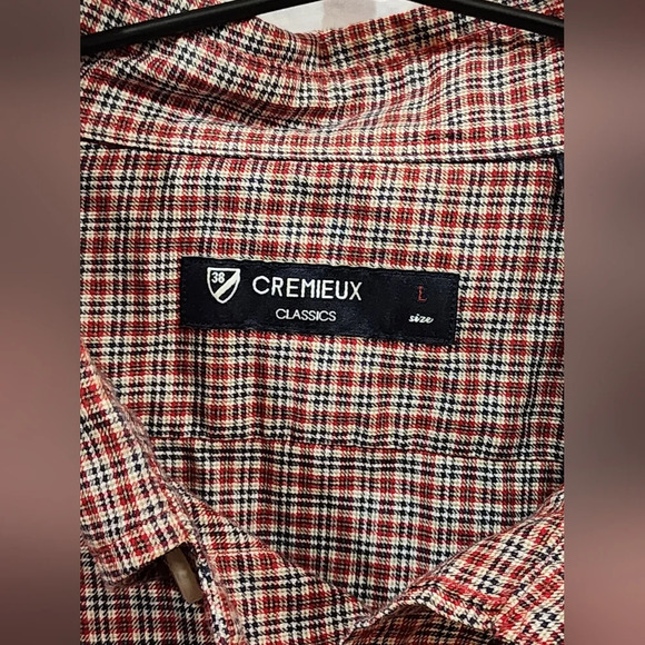 Cremieux red and blue plaid button down shirt Size Large - Picture 4 of 4